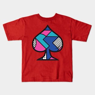 Abstract Spade Symbol Geometric Shapes Kids T-Shirt